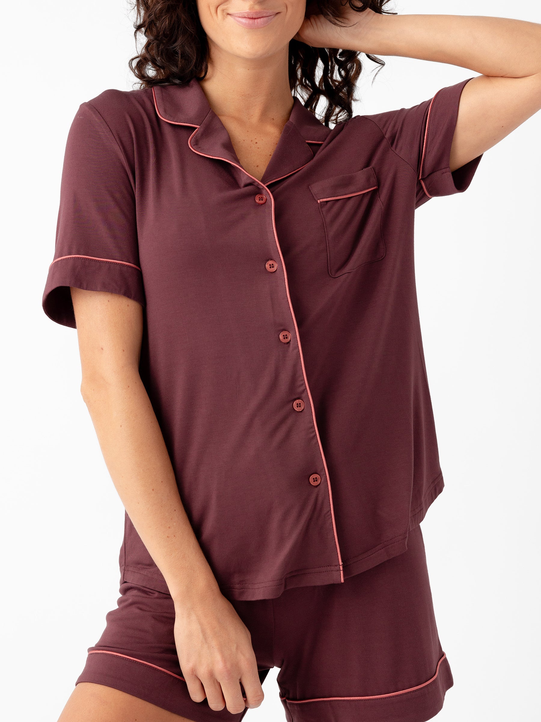 Women's Bamboo Stretch-Knit Short Sleeve Pajama Set - Image 59