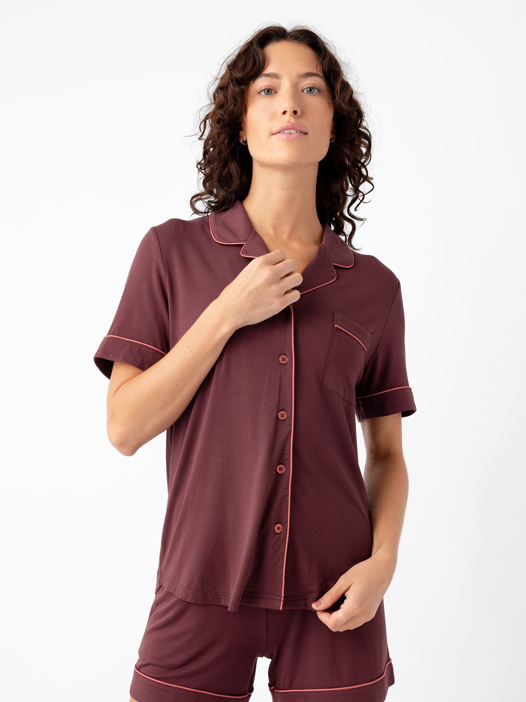 Women's Bamboo Stretch-Knit Short Sleeve Pajama Set - Image 57