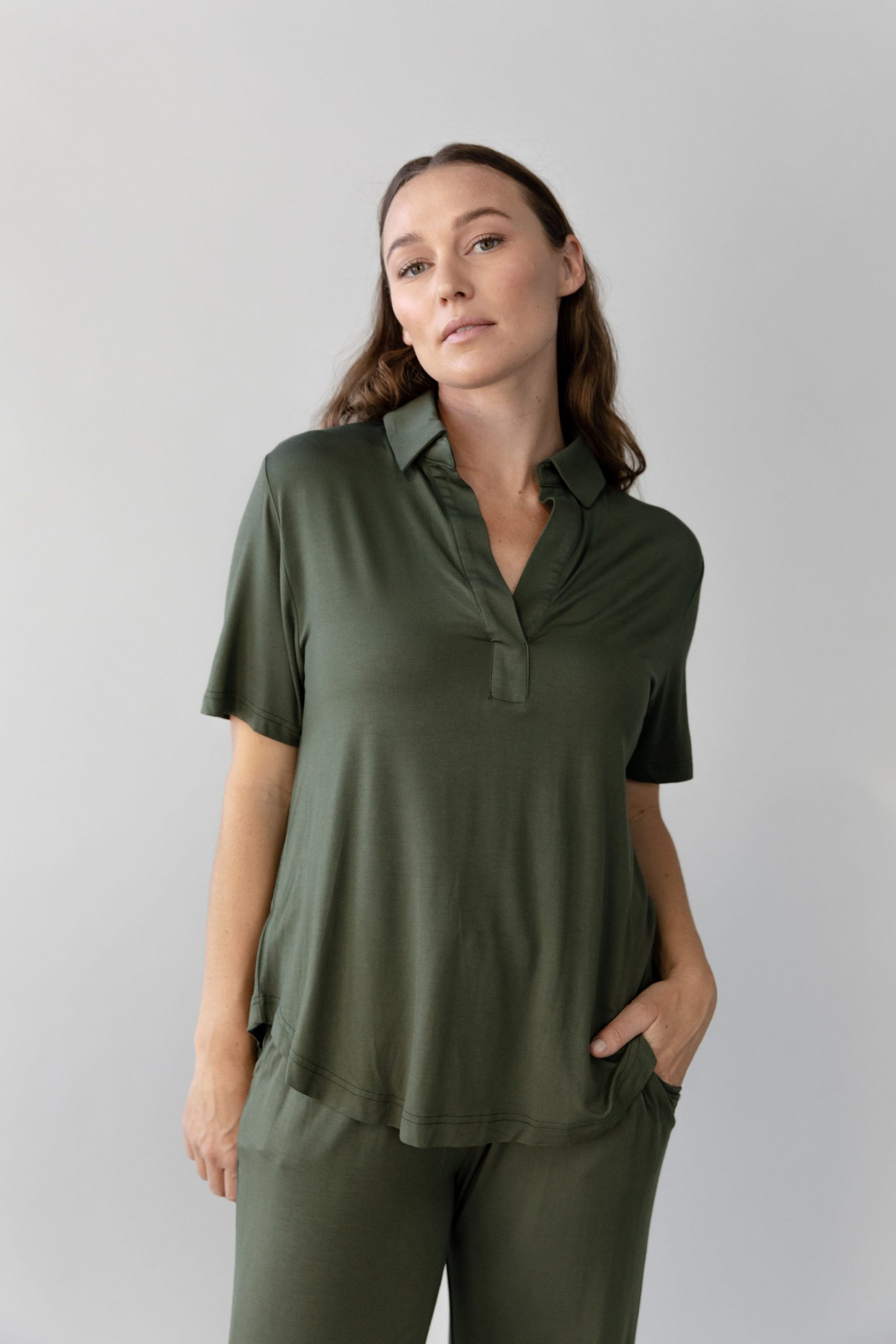 Women's Bamboo Stretch-Knit Short Sleeve Polo - Last Chance - Image 15