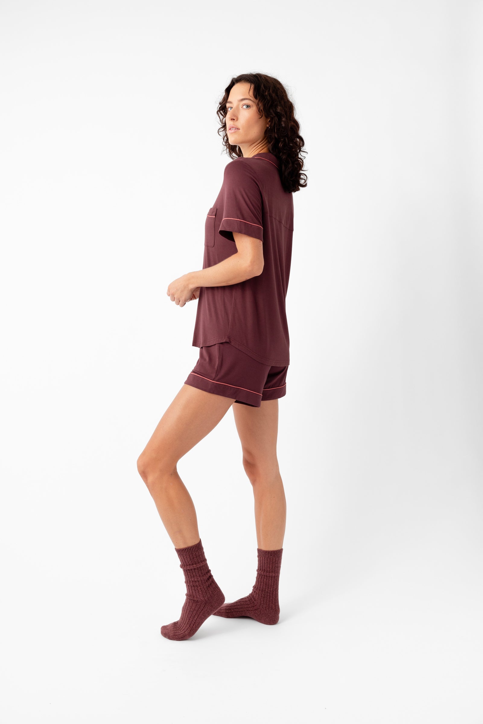 Women's Bamboo Stretch-Knit Short Sleeve Pajama Set - Image 28