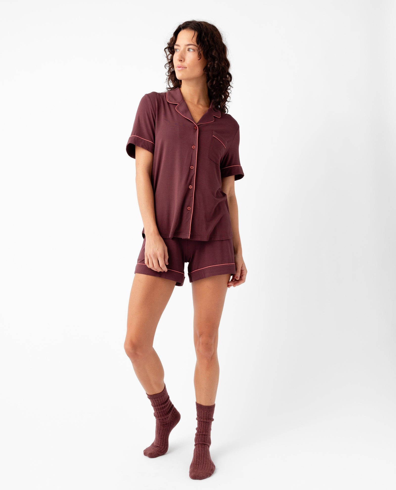 Women's Bamboo Stretch-Knit Short Sleeve Pajama Set - Image 26