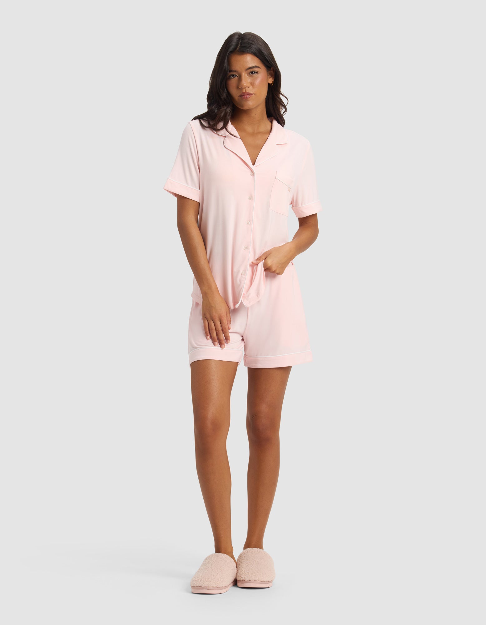 Women's Bamboo Stretch-Knit Short Sleeve Pajama Set - Image 62