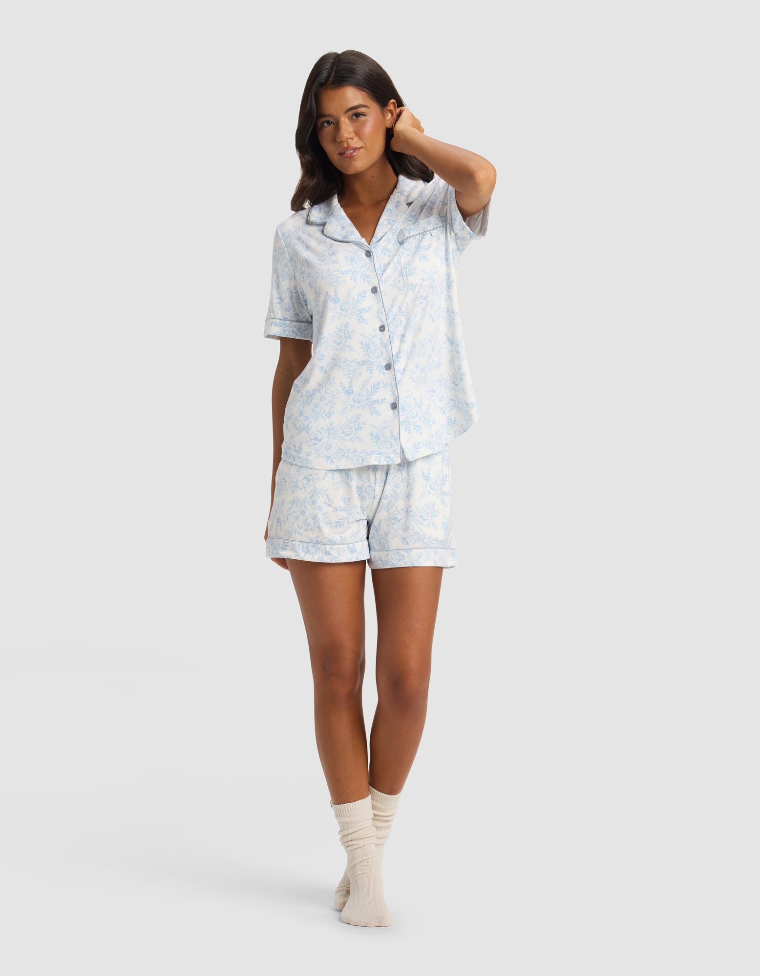Women's Bamboo Stretch-Knit Short Sleeve Pajama Set - Image 69