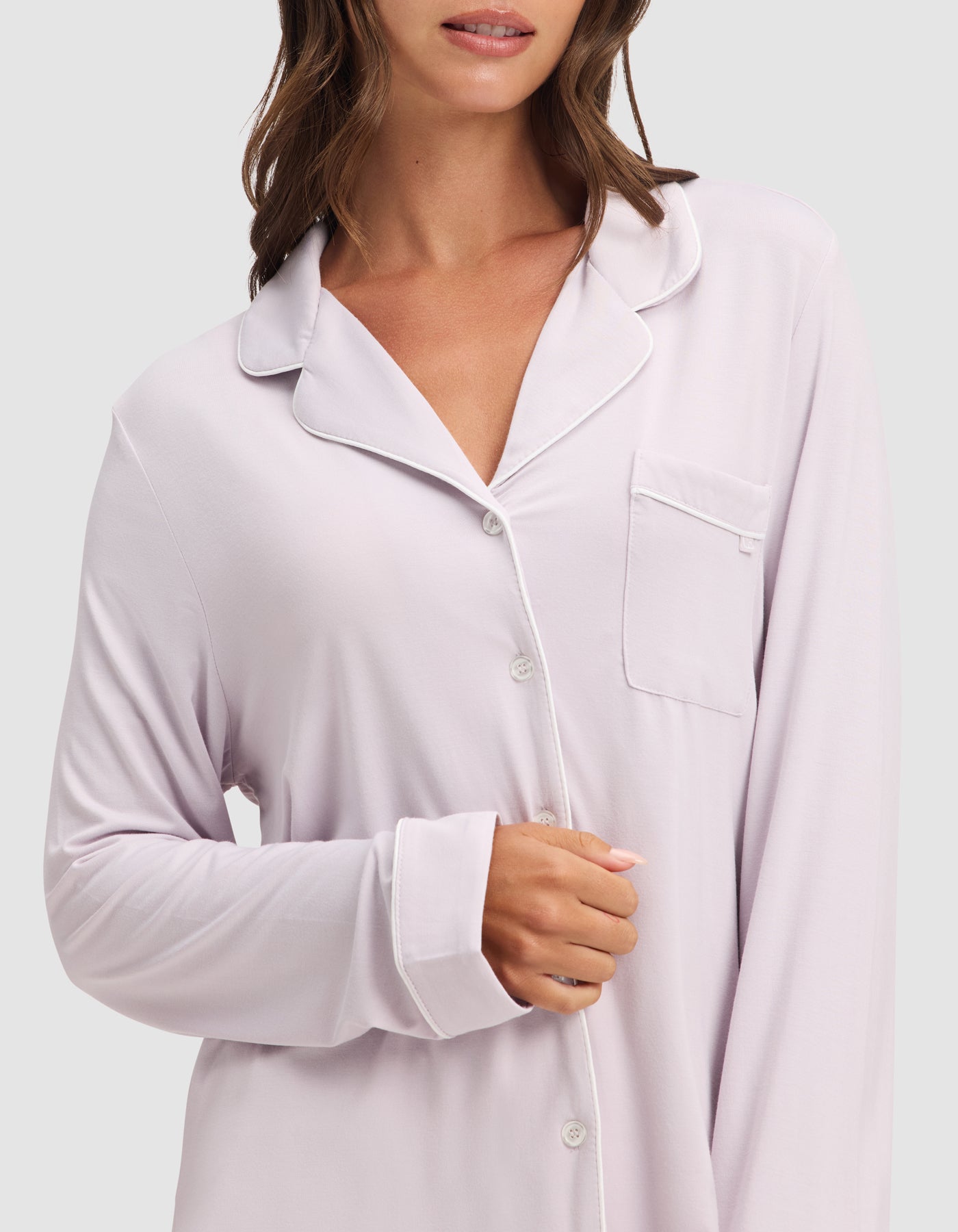 Women's Bamboo Stretch-Knit Long Sleeve Pajama Top - Image 56