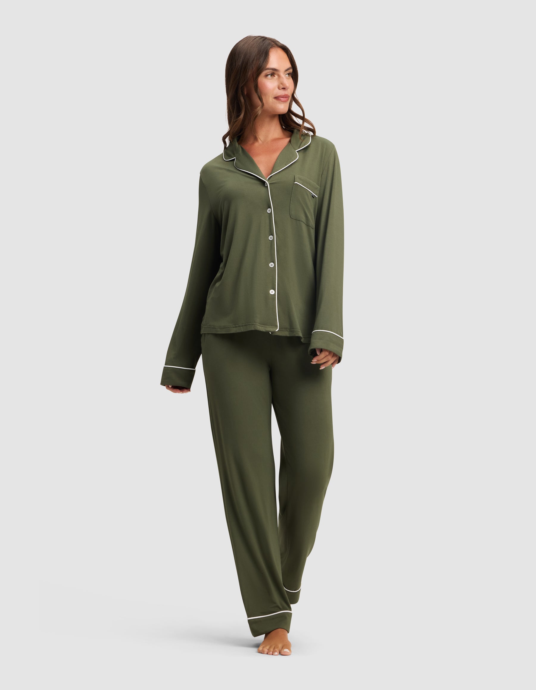 Women's Bamboo Stretch-Knit Long Sleeve Pajama Top - Image 62
