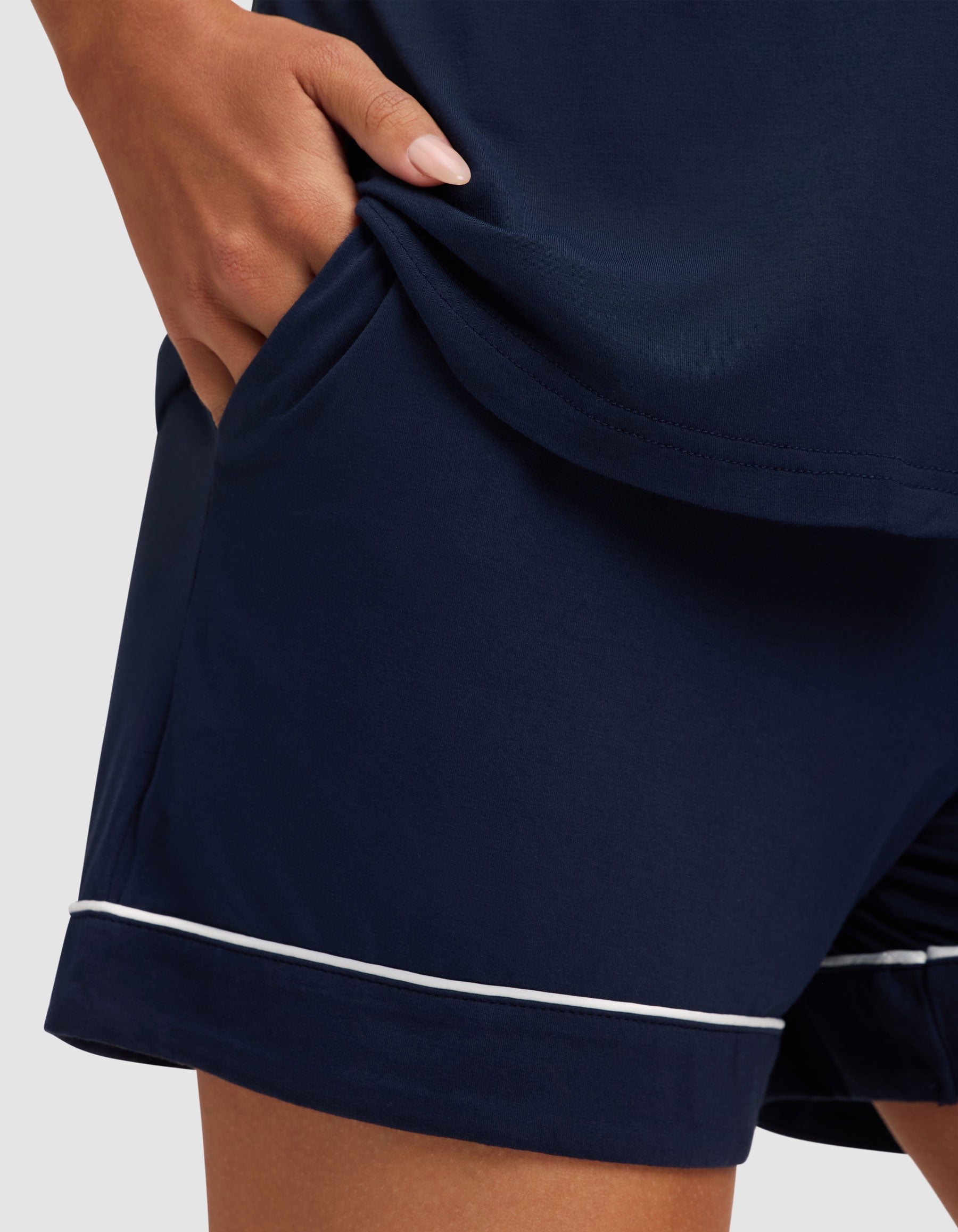 Women's Bamboo Stretch-Knit Short Sleeve Pajama Set - Image 38